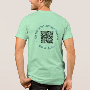 Your QR Code Scan Info Custom Text Personalized Tri-Blend Shirt