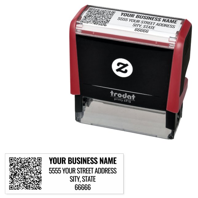 Your QR Code Scan Info Name Address Stamp (In Situ)