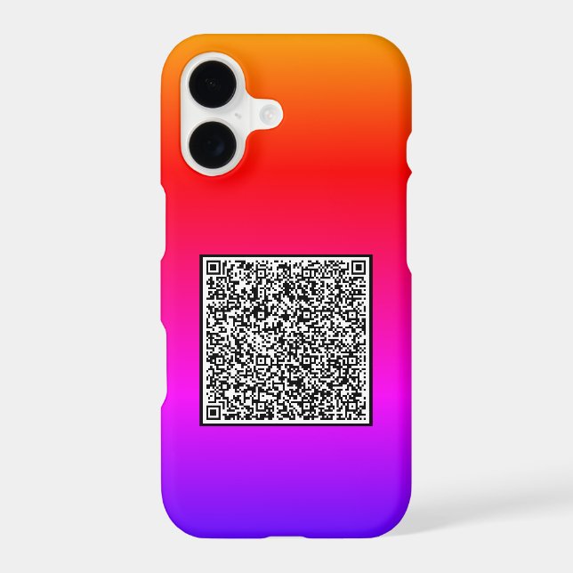 Your QR Code Scan Info Personalized iPhone Case (Back)