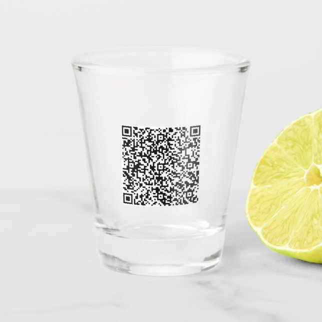 Your QR Code Scan Info Personalized Shot Glass (Front)