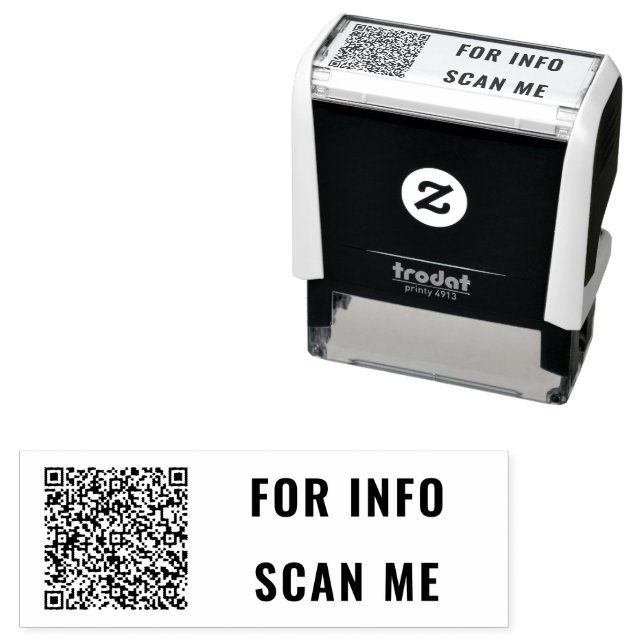 Your QR Code Scan Info Personalized Stamp Example (In Situ)