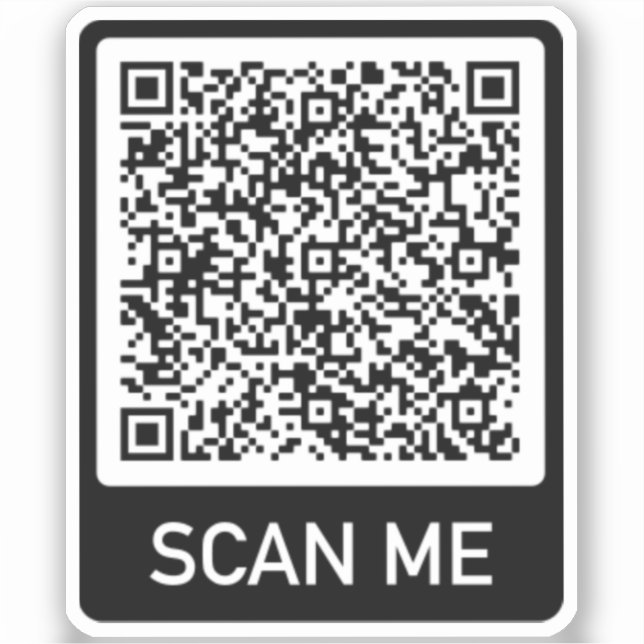 Your QR Code Scan Info Personalized Sticker (Front)