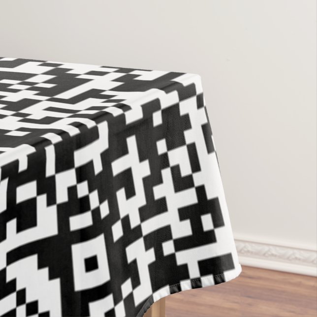 Your QR Code Scan Info Tablecloth - Choose Colours (In Situ)
