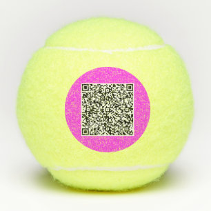 Your QR Code Scan Info Tennis Balls Custom Colours