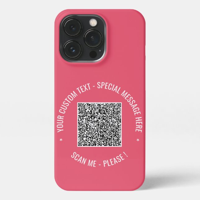 Your QR Code Scan Info Text and Colours iPhone Cas Case (Back)