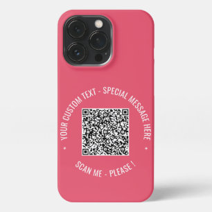 Your QR Code Scan Info Text and Colours iPhone Cas iPhone 13 Pro Case