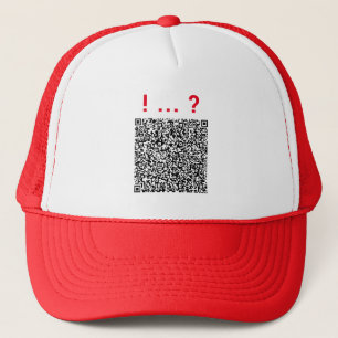 Your QR Code Scan Info Text Fun Design Trucker Hat