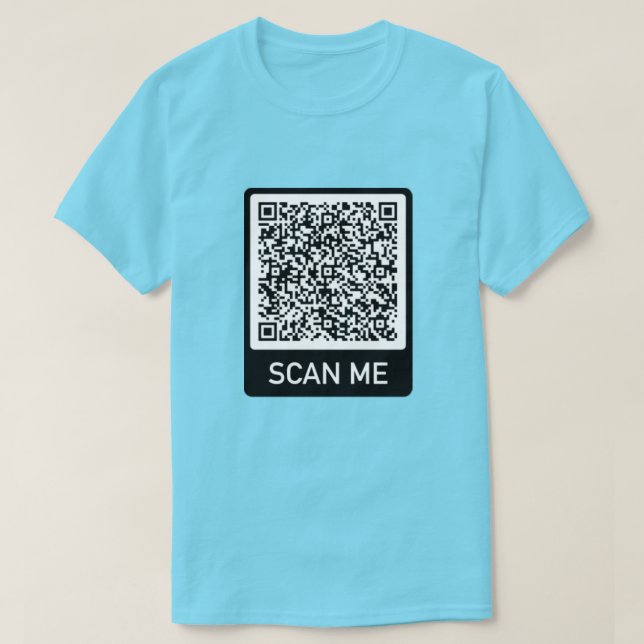 Your QR Code Scan Me Personalized Funny T-Shirt (Design Front)
