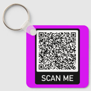 Your QR Code - Scan Me Personalized Keychain
