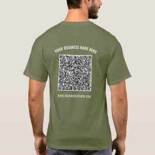Your QR Code Scan Name Website Business T-Shirt