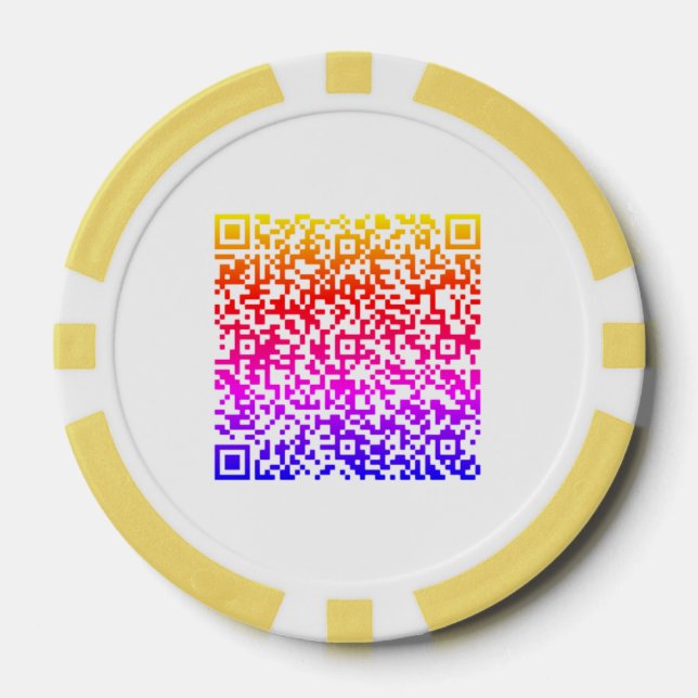 Your QR Code Scan Poker Chips - Choose Colours (Front)