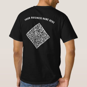 Your QR Code Scan T-Shirt Custom Text Choose Colou