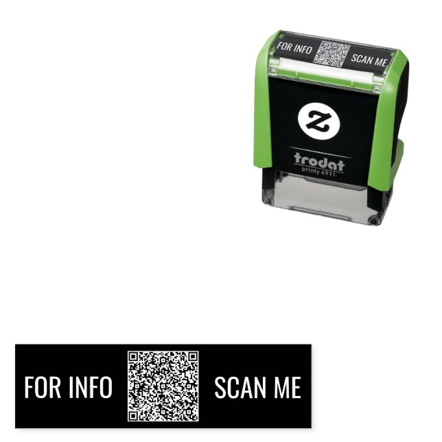 Your QR Code Scan Text Colour Self-inking Stamp (In Situ)