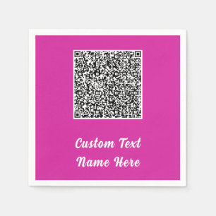 Your QR Code Scan Text Name Party Napkins Example