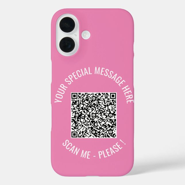 Your QR Code Scan with Custom Text and Colours Case-Mate iPhone Case (Back)