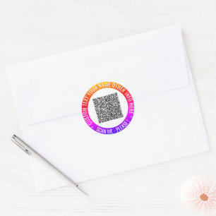 Your QR Code Stickers Tenmplate Personalized Text