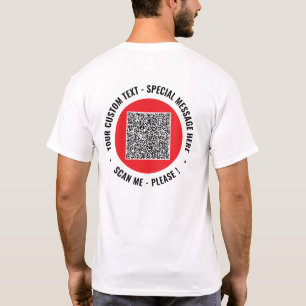 Your QR Code T-Shirt Example with Custom Text