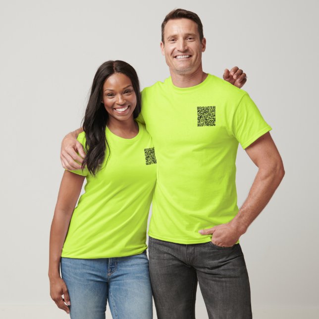 Your QR Code T-Shirt Scan Info Message Funny Gift (Unisex)