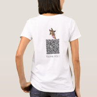 Your QR Code T-Shirt with Funny Giraffe and Text