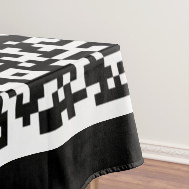 Your QR Code Tablecloth Custom Colours (In Situ)