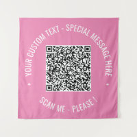 Your QR Code Tapestry Example with Custom Text
