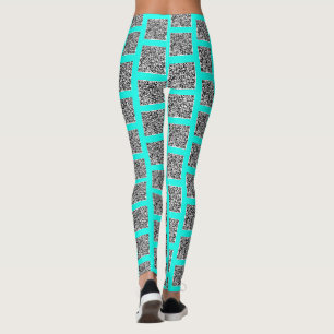 Your QR Code Teal Leggings or Choose Colour