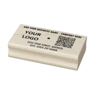 Your QR Code Text and Logo Address Stamp Example