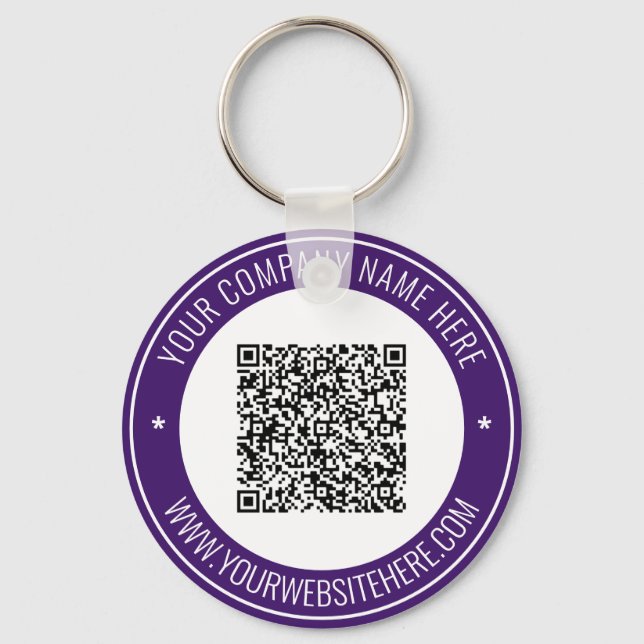 Your QR Code Text Business Promotilnal Keychain (Front)