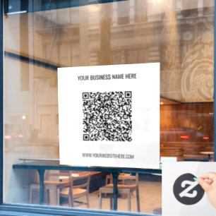 Your QR Code Text Business Promotion Window Cling