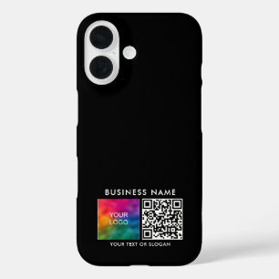 Your QR Code Upload Own Business Logo Apple iPhone 16 Case