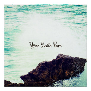 Your Quote Here Crashing Wave Poster