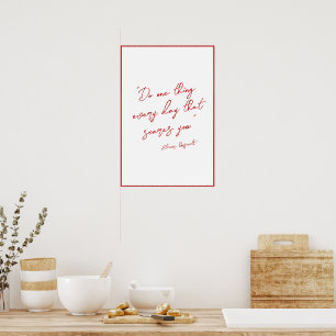 Your Quote in Elegant Red Script Print