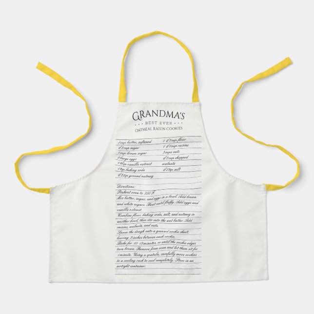Your Recipe Editable Colour Custom Kid Apron (Front)
