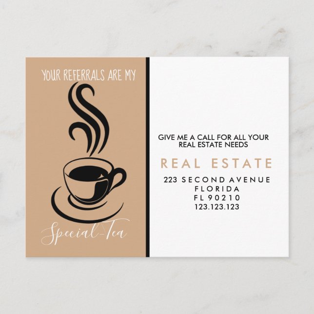 your referrals are My Special-Tea announcement  (Front)