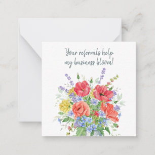 Your Referrals Help my Business Bloom Referral Card