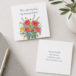 Your Referrals Help my Business Bloom Referral Card