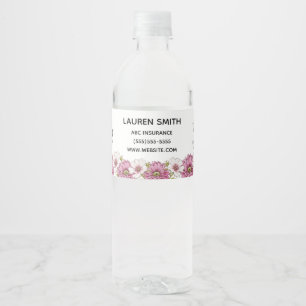 Your Referrals Help My Business Bloom Referral Water Bottle Label