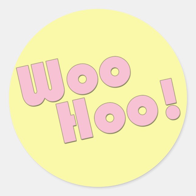 Your Rock! WooHoo! Classic Round Sticker (Front)