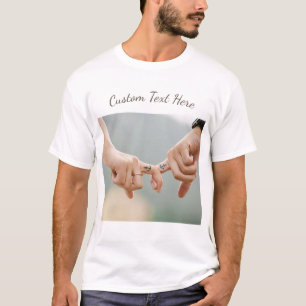 Your Romantic Photo T-Shirt with Custom Text