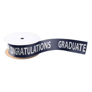 Your School Colour Congratulations Graduate Satin Ribbon
