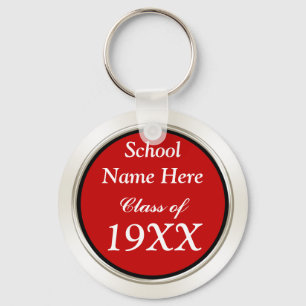 Your School Name, Year, Colours Class Reunion Gift Keychain