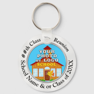 Your School Photo Personalized Class Reunion Gifts Keychain