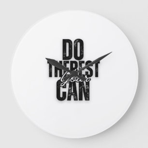 Your Script on Black Large Clock