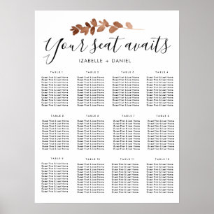 Your Seat avaits Script Wedding Seating Charts
