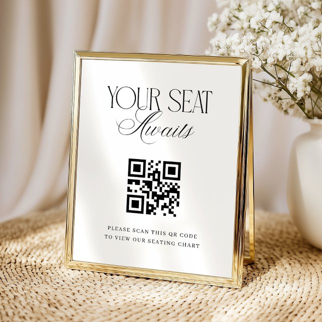 Your Seat Awaits QR Code Wedding Seating Chart (Creator Uploaded)