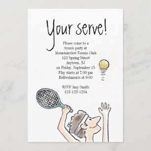Your Serve Tennis invitation