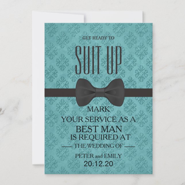 Your Service as a Best Man Invitation (Front)