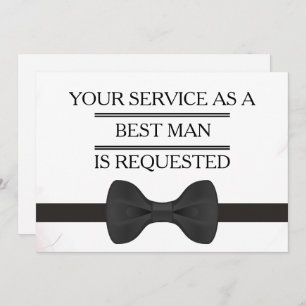 Your Service as a Groomsman Best Man Request Invit Invitation