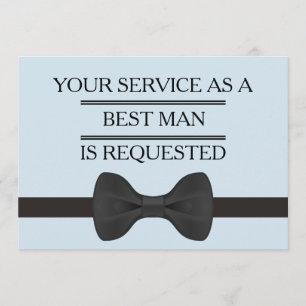 Your Service as a Groomsman Best Man Request Invitation