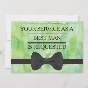 Your Service as a Groomsman Best Man Request Invitation